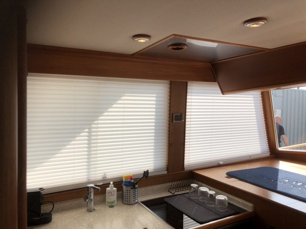 plissé schip wit voorraam